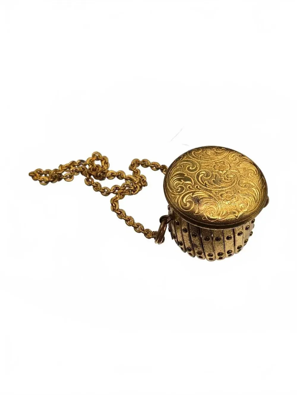VTG Gold tone, Gate Top, Expandable, Beggars Purse Top Excellent